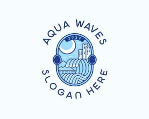 Wave Travel Resort logo design