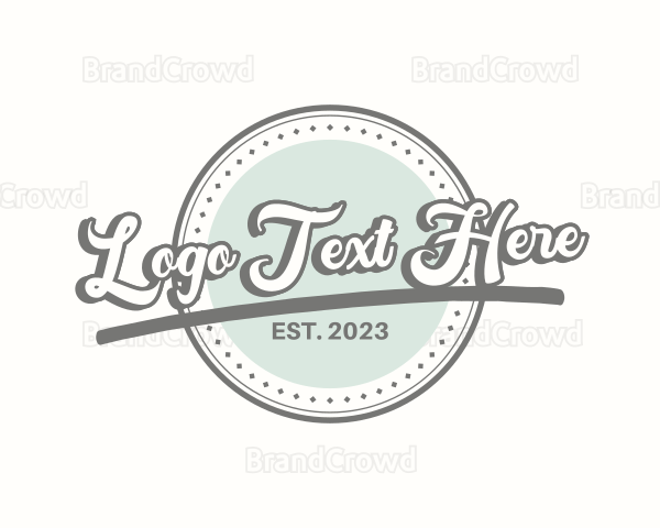 Retro Hipster Badge Logo