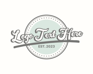 Retro Hipster Badge logo design