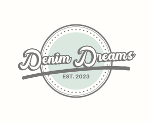 Jeans - Retro Hipster Badge logo design