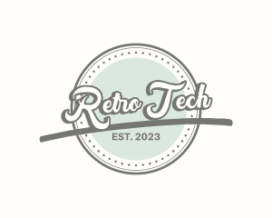 Retro Hipster Badge logo design