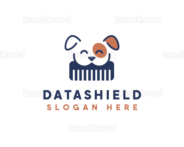 Dog Grooming Comb Logo