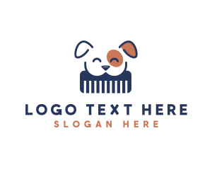 Yorkshire Terrier - Dog Grooming Comb logo design