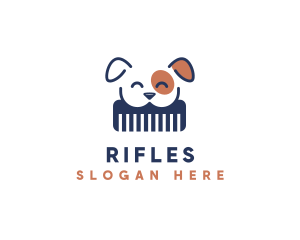 Dog Grooming Comb Logo