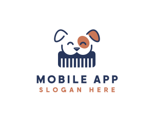 Dog Grooming Comb Logo