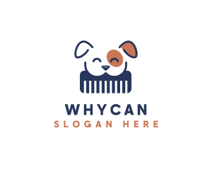 Dog Grooming Comb Logo