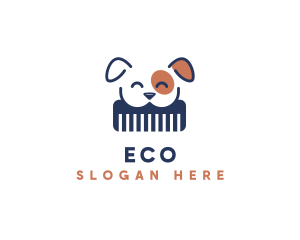 Hound - Dog Grooming Comb logo design