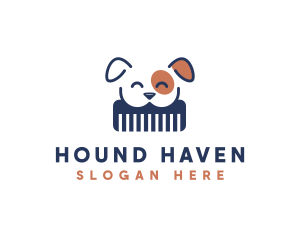 Dog Grooming Comb logo design