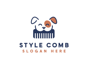 Comb - Dog Grooming Comb logo design