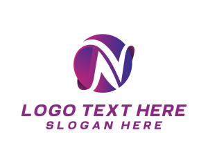 Letter N - Letter N Advertising Business logo design