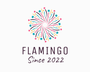 Colorful - New Year Party Fireworks logo design