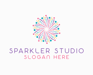 Sparkler - New Year Party Fireworks logo design