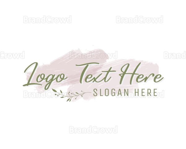 Watercolor Feminine Wordmark Logo