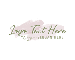 Hobbyist - Watercolor Feminine Wordmark logo design