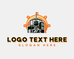 Heavy Equipment - Construction Builder Crane logo design