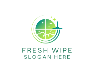 Wipe - Squeegee Window Cleaning logo design