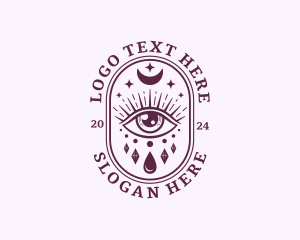 Yoga - Celestial Eye Crescent logo design