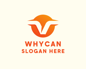 Modern - Orange Business Letter V logo design
