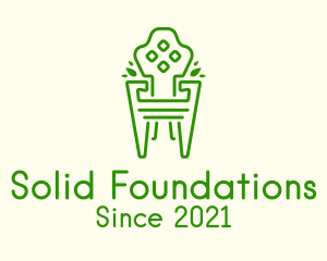 Home Furnishing - Green Garden Chair logo design