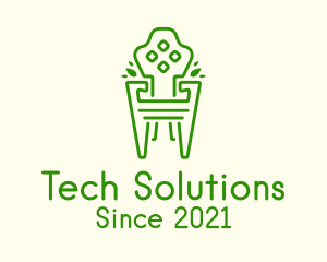 Furniture Company - Green Garden Chair logo design