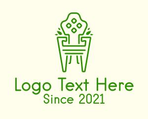 Home Furnishing - Green Garden Chair logo design