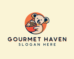 Koala Ramen Bowl logo design