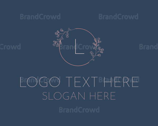 Floral Beauty Circle Logo