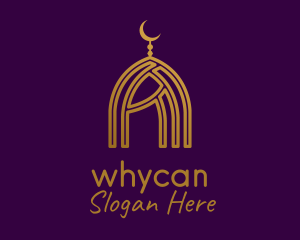 Golden Islamic Dome  Logo