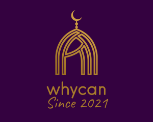 Middle East - Golden Islamic Dome logo design