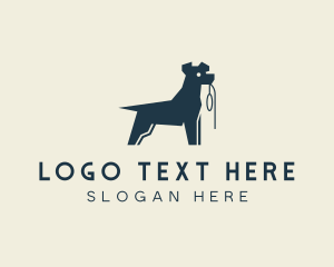 Dog Training - Terrier Dog Walker logo design