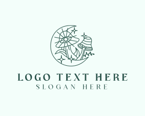 Holistic - Psychedelic Shroom Fungus logo design