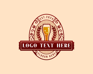 Weizen Glass Craft Beer Logo