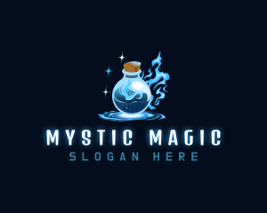 Wizardry - Magic Bottle Potion logo design