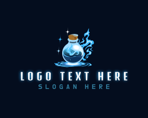 Elixir - Magic Bottle Potion logo design