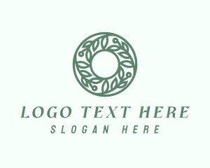 Green Salon Letter O logo design