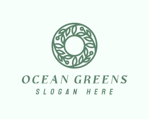 Green Salon Letter O logo design