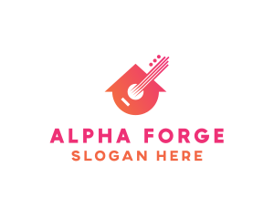 Guitar Music House logo design