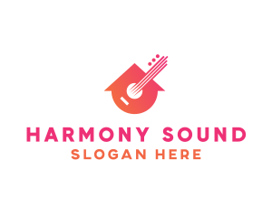 Acoustic - Guitar Music House logo design