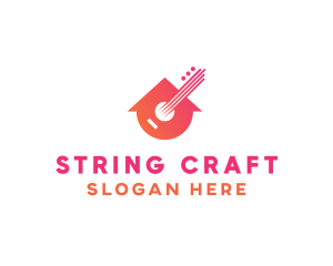 String - Guitar Music House logo design