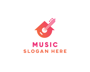 Guitar Music House logo design