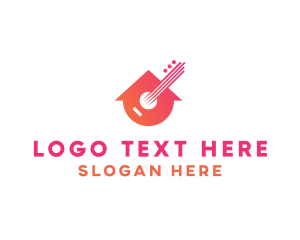 Music Store - Guitar Music House logo design