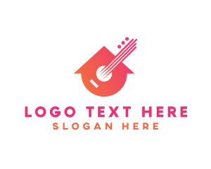 Guitar Music Home logo design