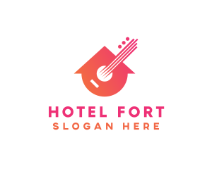 Guitar Music Home logo design