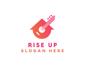 Guitar Music Home logo design