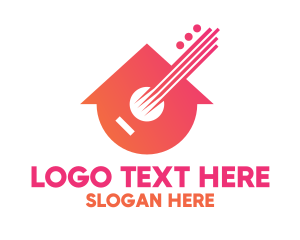 Guitar - Guitar Music School logo design