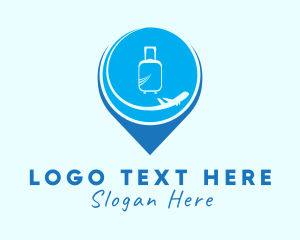 Luggage - Travel Location Pin logo design