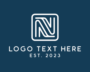 Professional - Modern Outline Letter N logo design