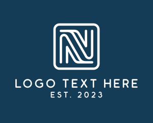 Modern - Modern Outline Letter N logo design