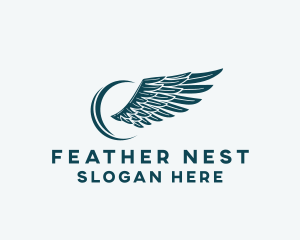 Feather Wings Flight logo design