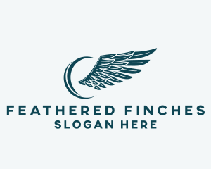 Feather Wings Flight logo design